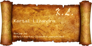 Kertai Lizandra névjegykártya
